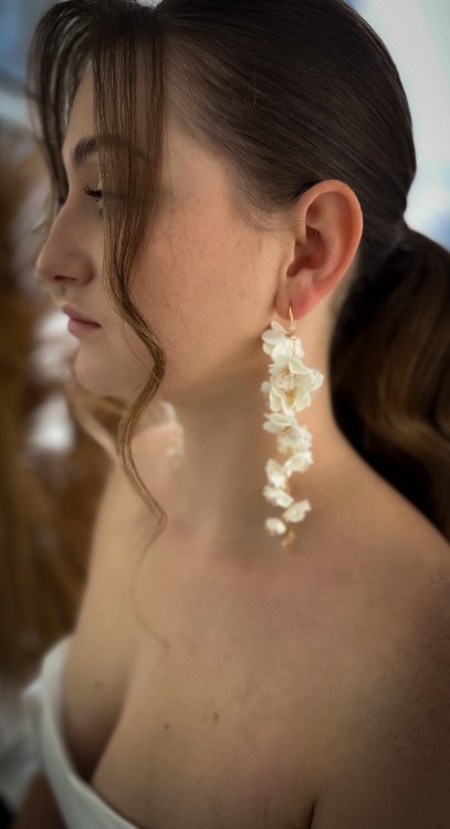 Clip on earring wedding jewelry, boho bridal accessories (1).JPG