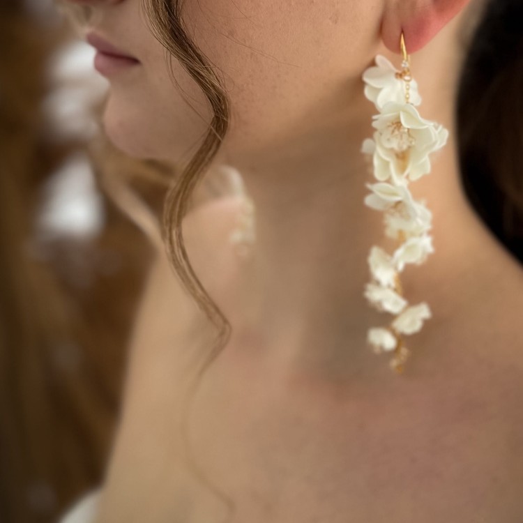 Clip on earring wedding jewelry, boho bridal accessories (1).JPG