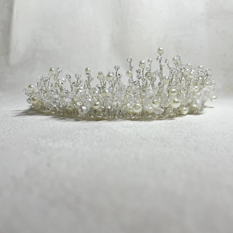 Tiara diadem ślubny srebrny ręcznie wykonany z cyrkoniami (1).jpg