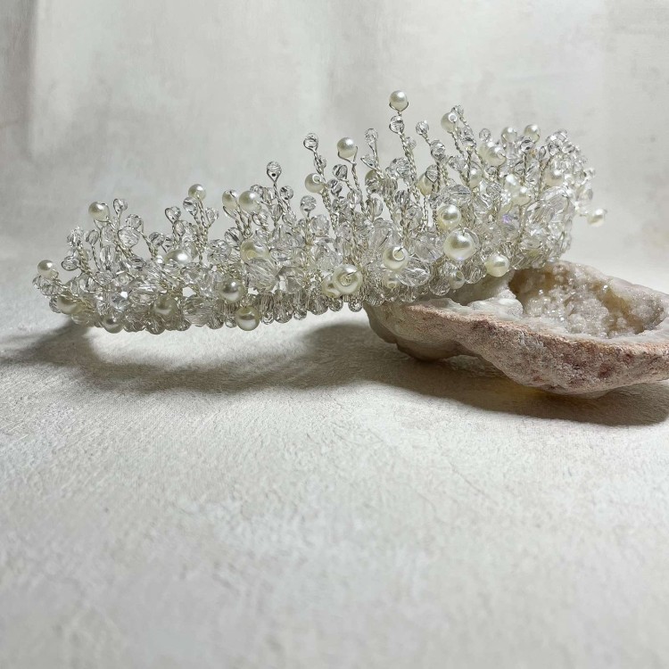Tiara diadem ślubny srebrny ręcznie wykonany z cyrkoniami (2).jpg