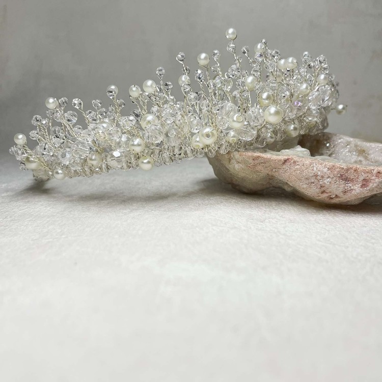 Tiara diadem ślubny srebrny ręcznie wykonany z cyrkoniami (3).jpg