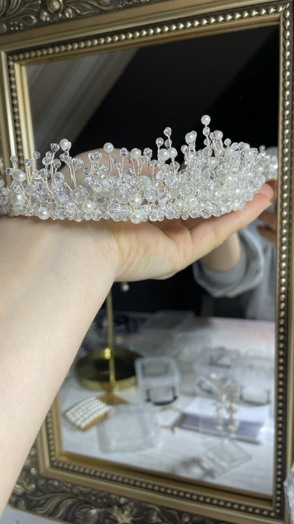 Tiara diadem ślubny srebrny ręcznie wykonany z cyrkoniami (4).jpg