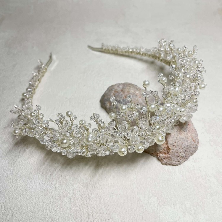 Tiara diadem ślubny srebrny ręcznie wykonany z cyrkoniami (7).jpg