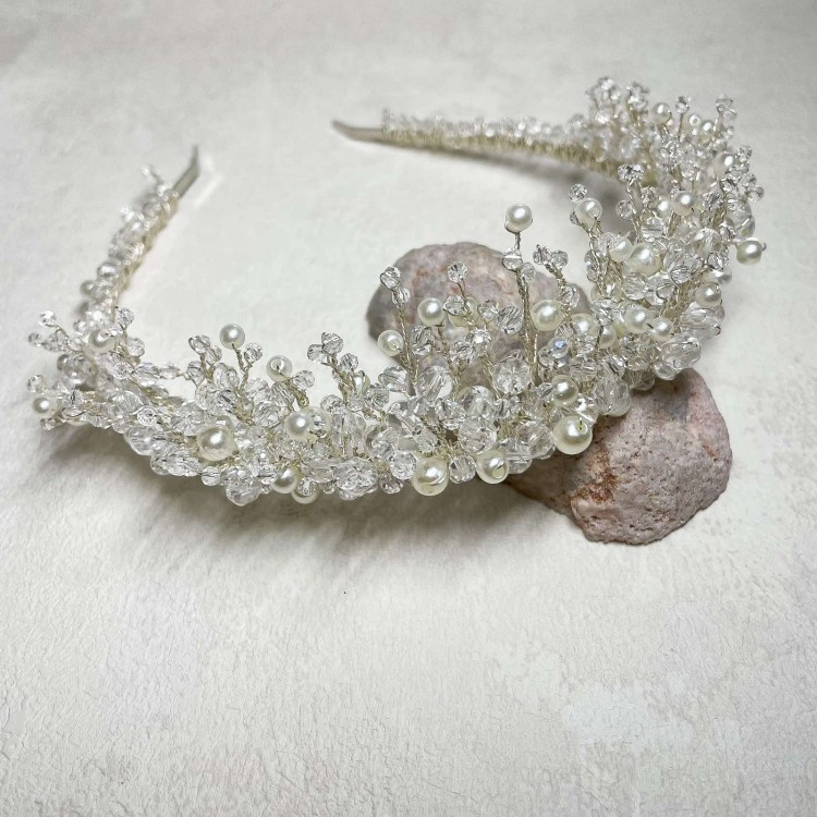 Tiara diadem ślubny srebrny ręcznie wykonany z cyrkoniami (11).jpg