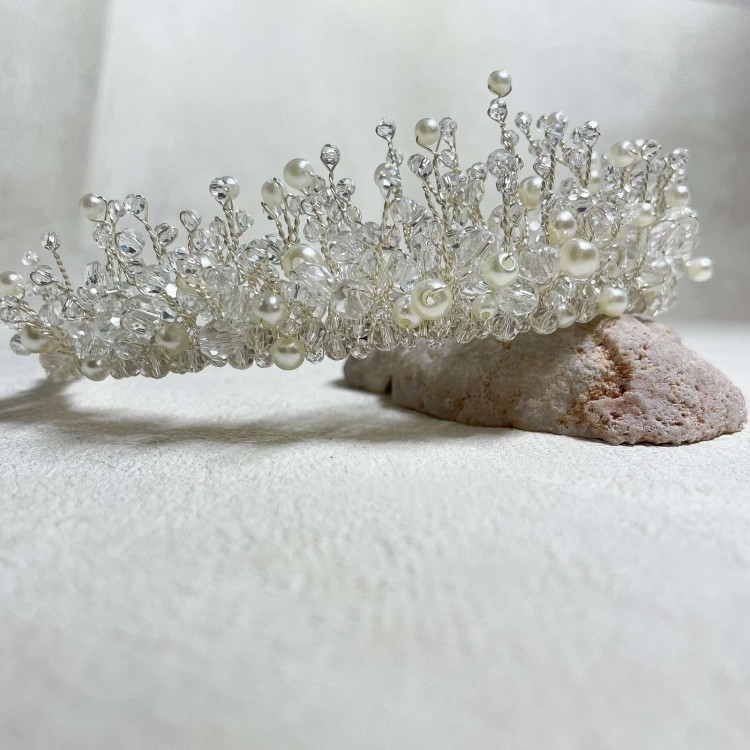 Tiara diadem ślubny srebrny ręcznie wykonany z cyrkoniami (12).jpg