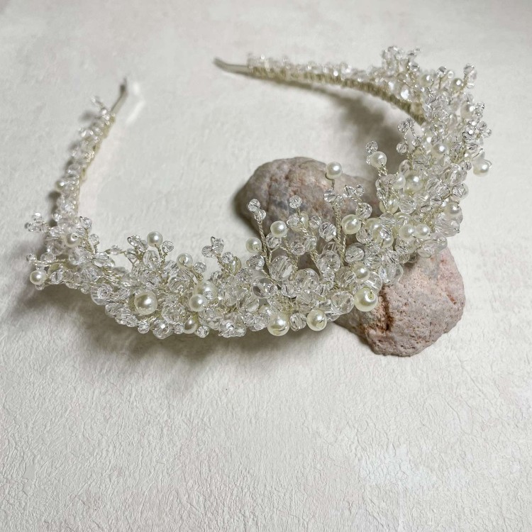 Tiara diadem ślubny srebrny ręcznie wykonany z cyrkoniami (13).jpg