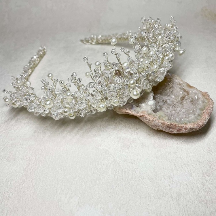 Tiara diadem ślubny srebrny ręcznie wykonany z cyrkoniami (18).jpg