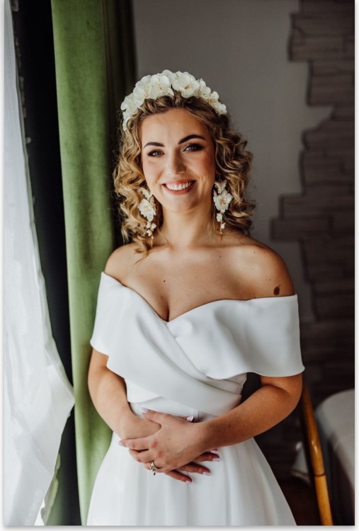 Tiara ślubna kwiatowa, ozdoba kwiatowa do włosów (7).jpg