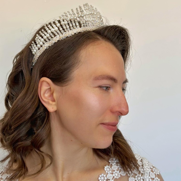 ozdoby slubne do włosów, kwiatowa tiara diadem (7).jpg